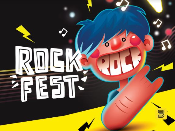 Caderno Desenho Espiral Capa Dura 96Fls Rock Fest M.P