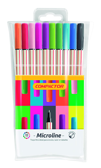 CANETA MICROLINE FINE 0.4MM C/10 CORES