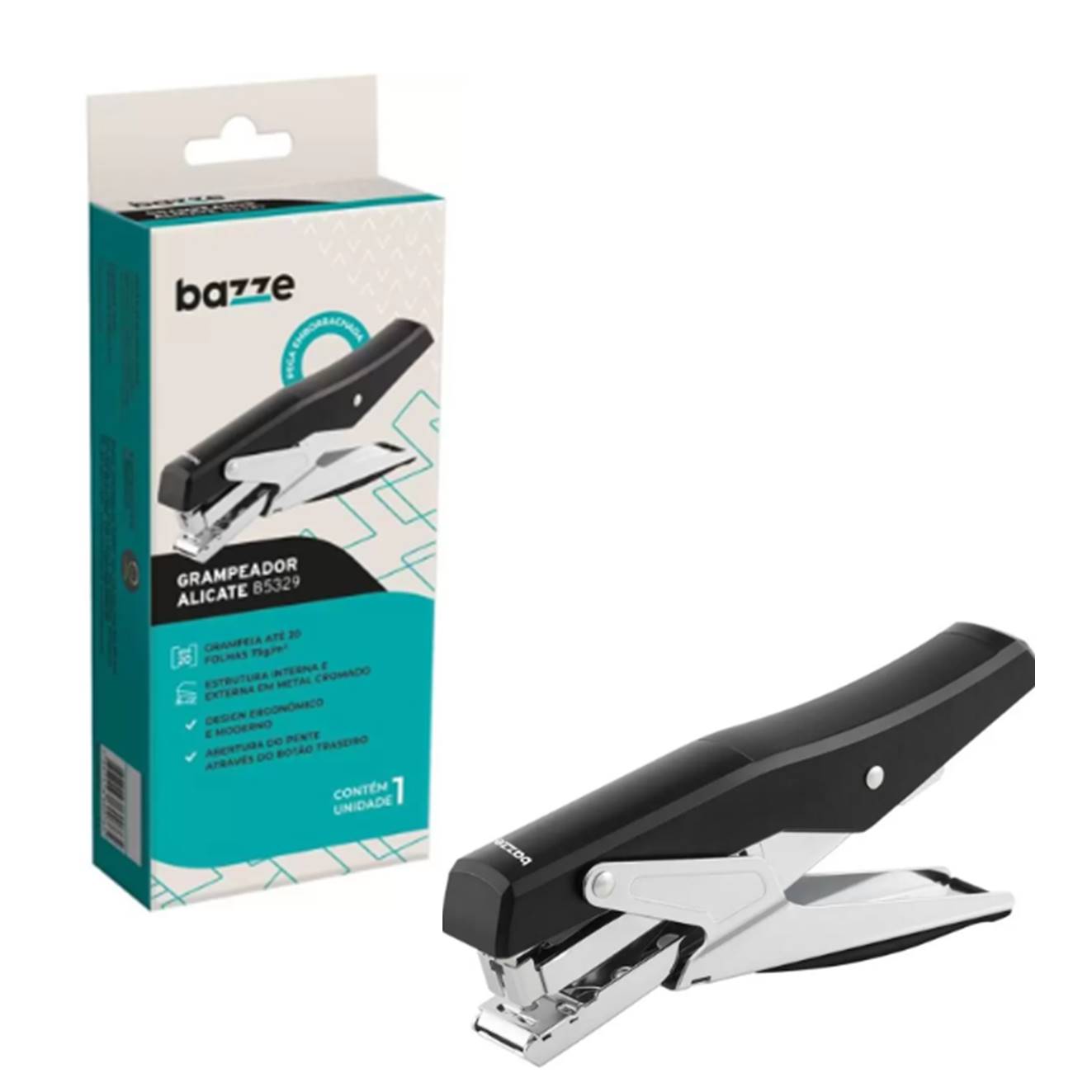 GRAMPEADOR ALICATE PLAST 20 FLS PRETO 