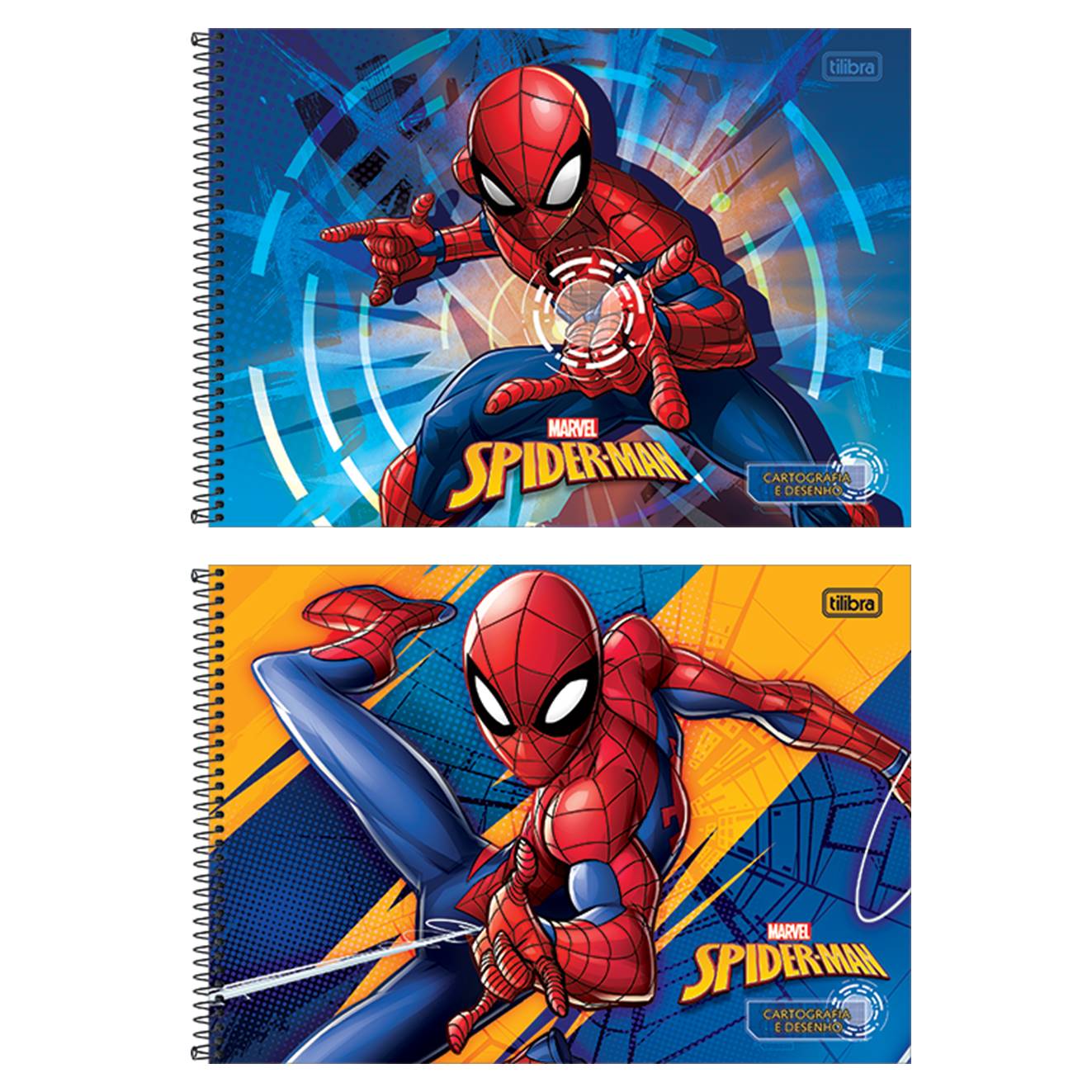 Caderno de Cartografia e Desenho Espiral Capa Dura 80Fls Spider Man