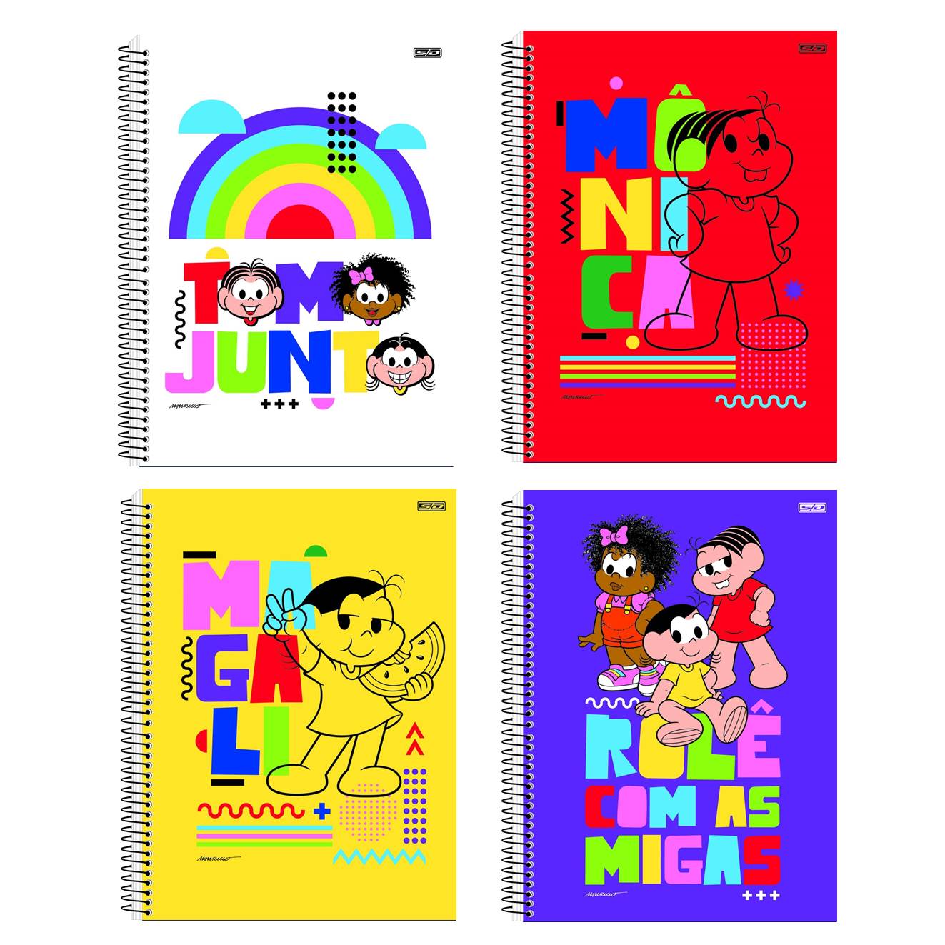 Caderno 10 Matérias Licenciado Capa Dura Universitário 160Fls Turma da Mônica