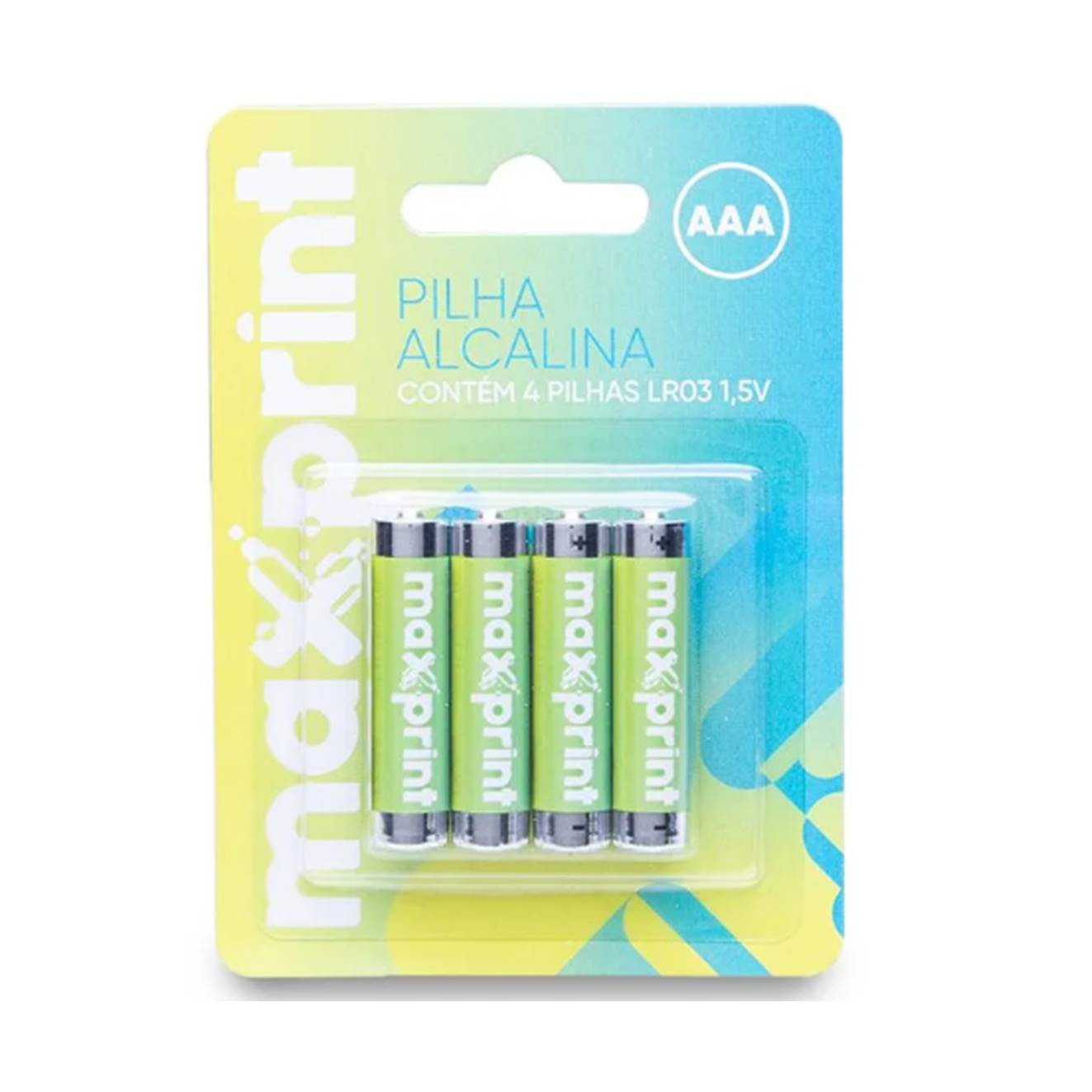 PILHA ALCALINA MAXPRINT PAL.AAA C/04UN