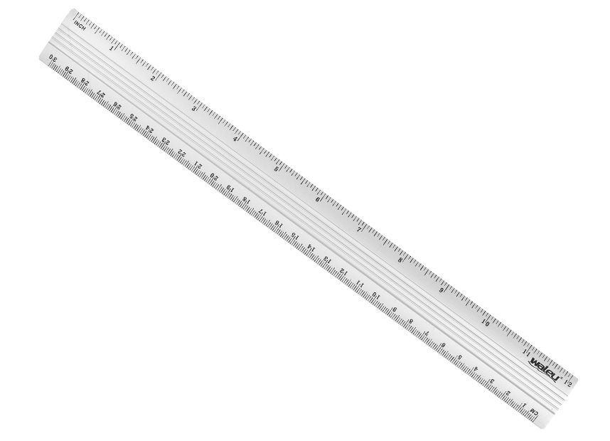 Régua Alumínio 30cm Waleu