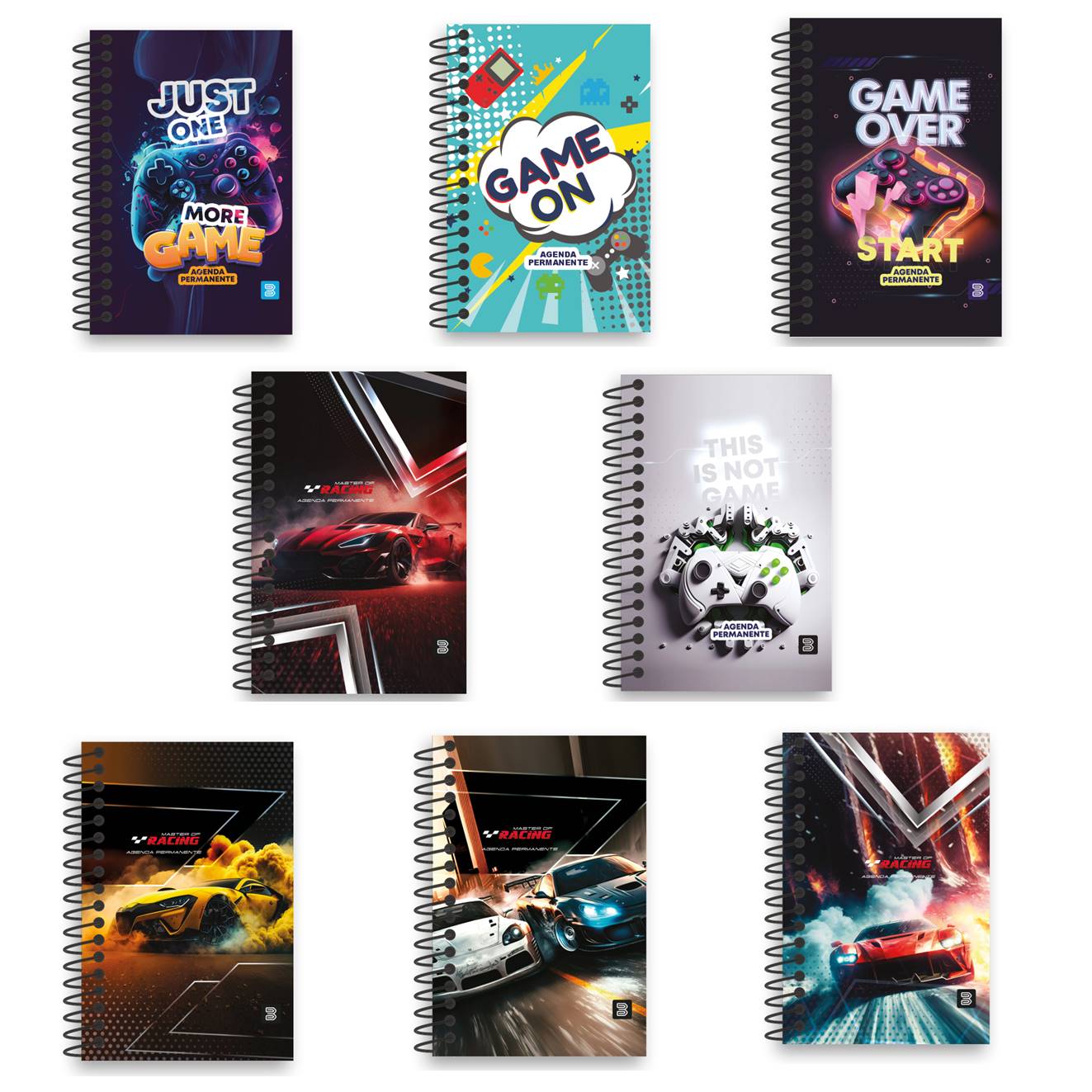 Agenda Escolar Flexível Permanente Masculina Sortida 4558R