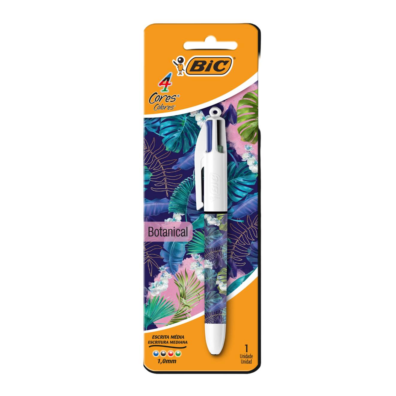 CANETA BLISTER BIC 04 CORES DEC FLORA