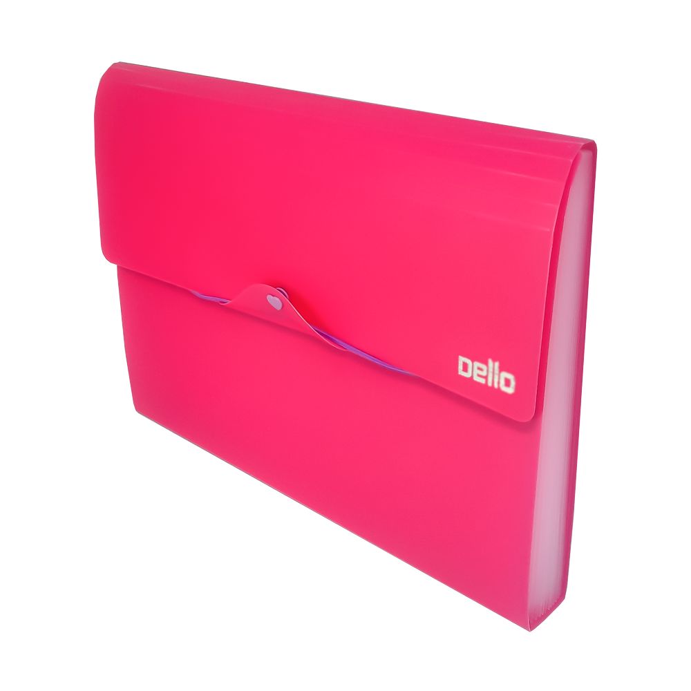 Pasta Sanfonada Dello Full Color A-4 Com 12 Divisorias Pink