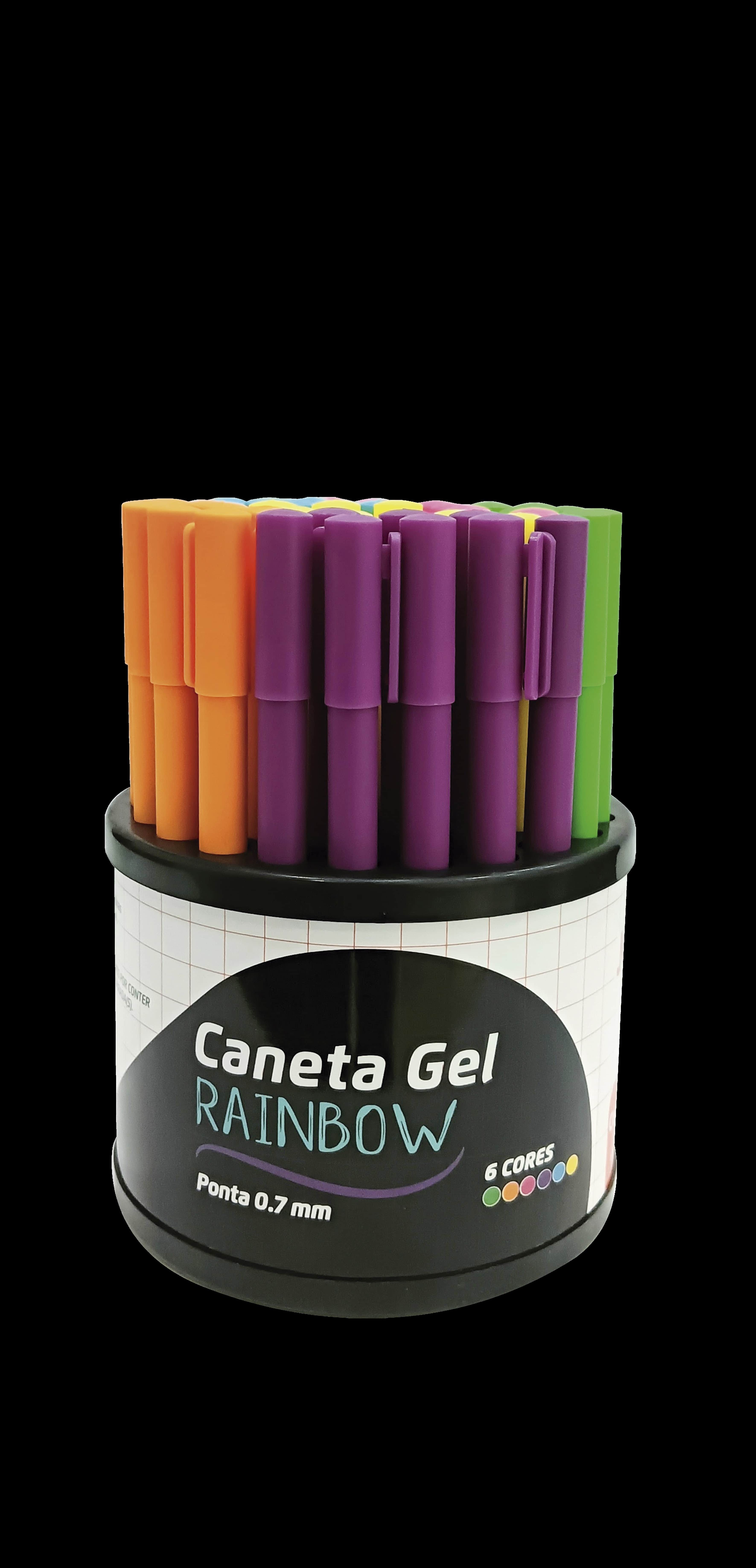 CANETA JOCAR 0.7 GEL RAINBOW SORT