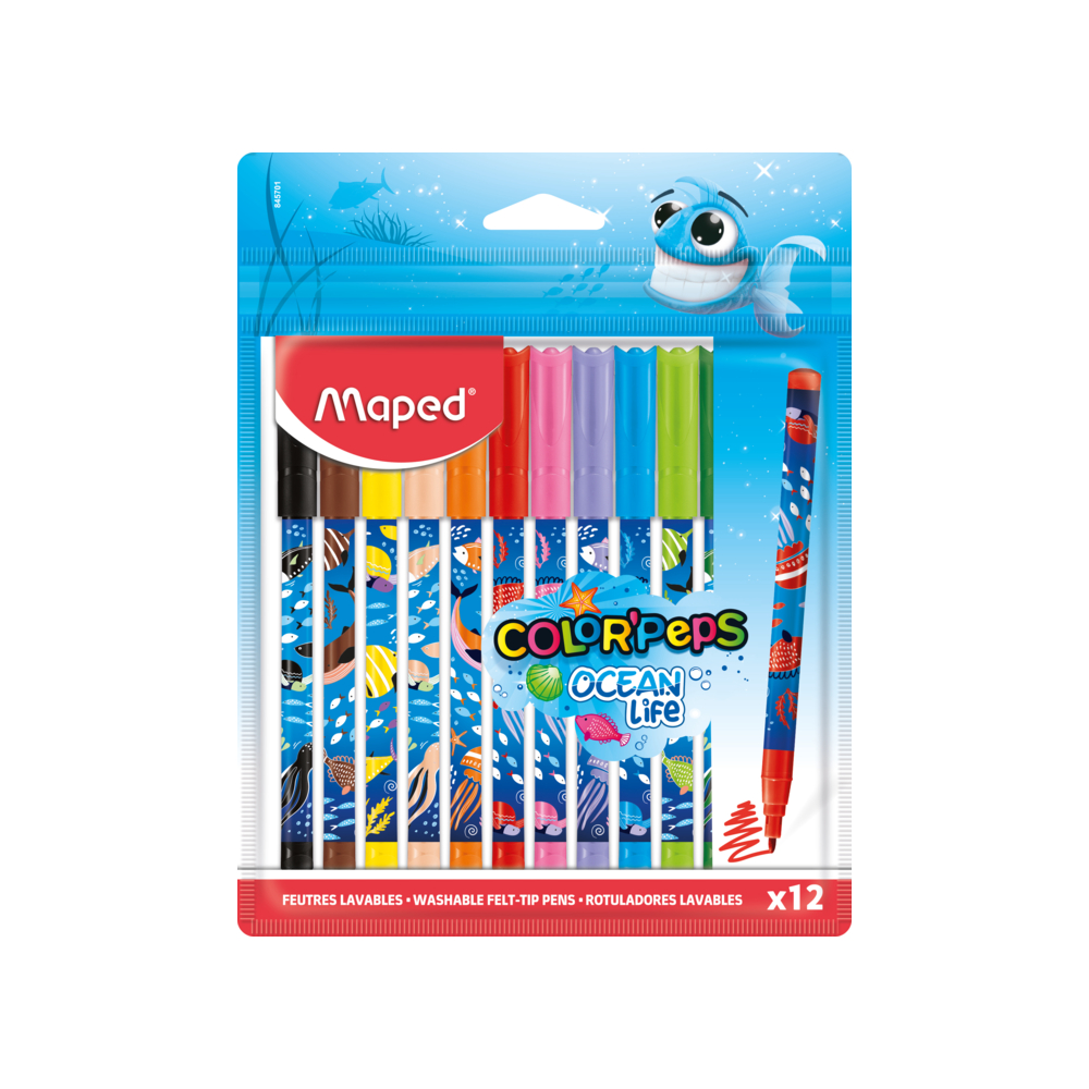 HIDROCOR MAPED 12 CORES COLORPES OCEAN 