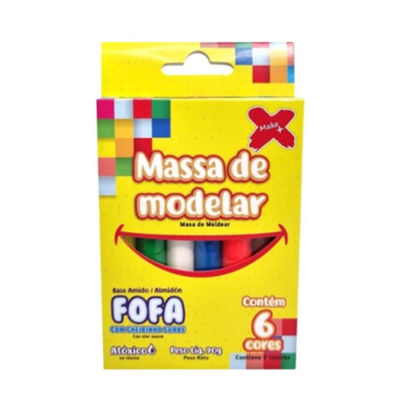 MASSA MODELAR 06 CORES 90GRS 
