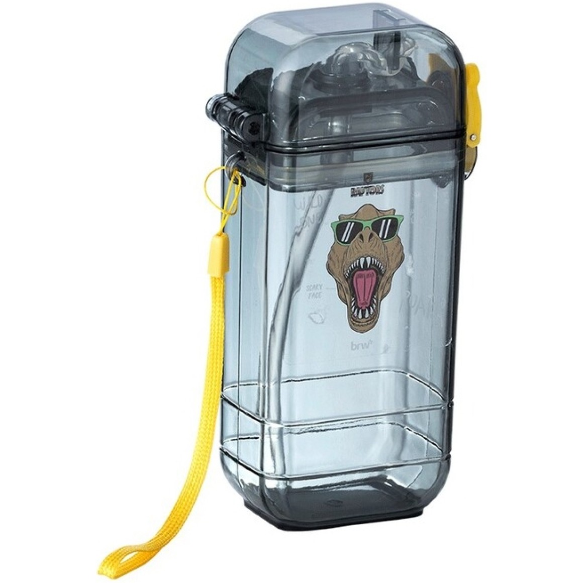 GARRAFA PLASTICA RAPTORS CINZA 350ML 
