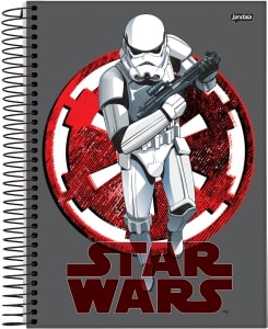 Caderno 01 Matéria Universitário Capa Dura 80Fls Star Wars