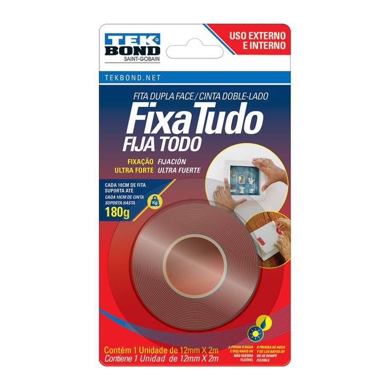 FITA DUPLA FACE ACRILICA 12 X 02 MTS