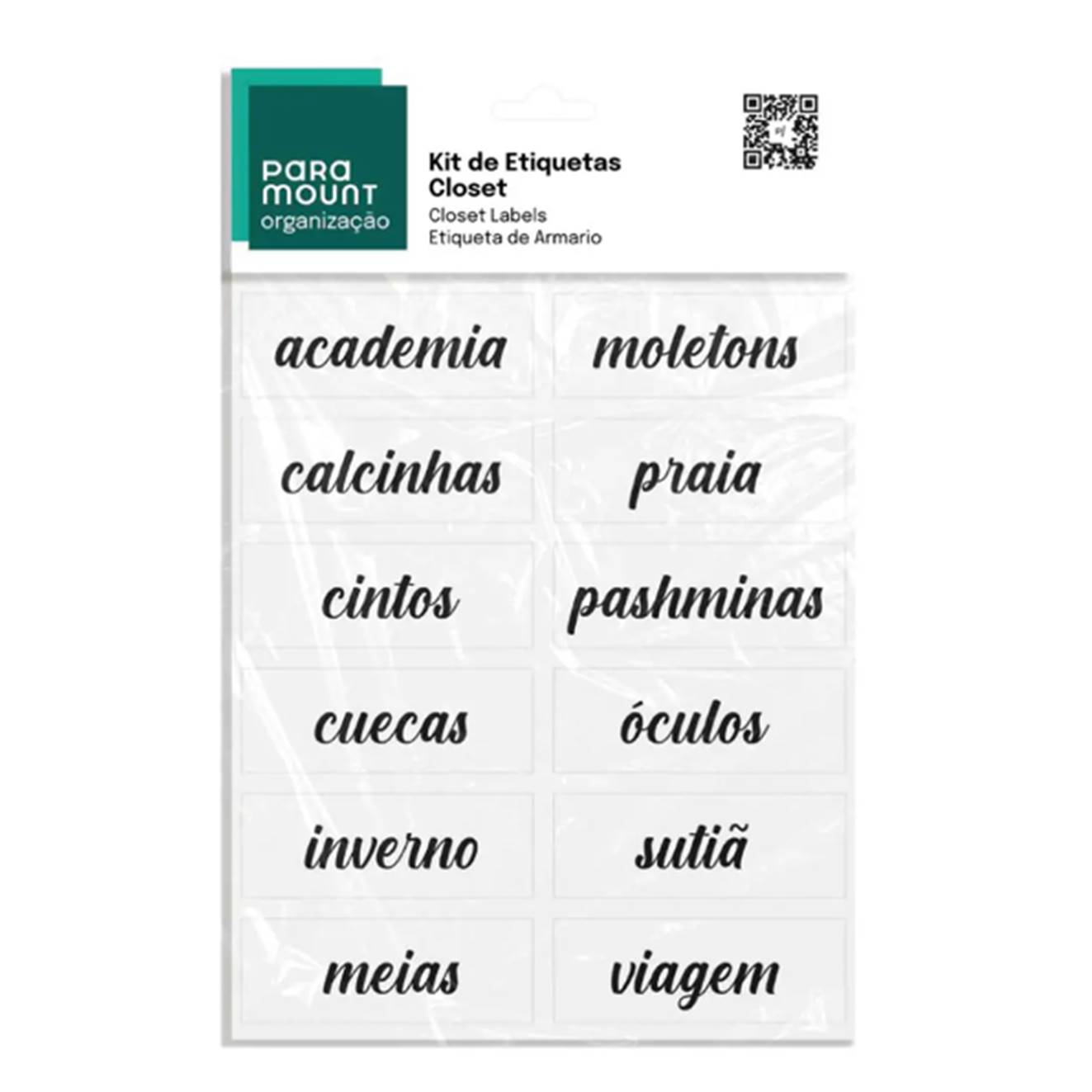 ETIQUETA CLOSET KIT C/12UN
