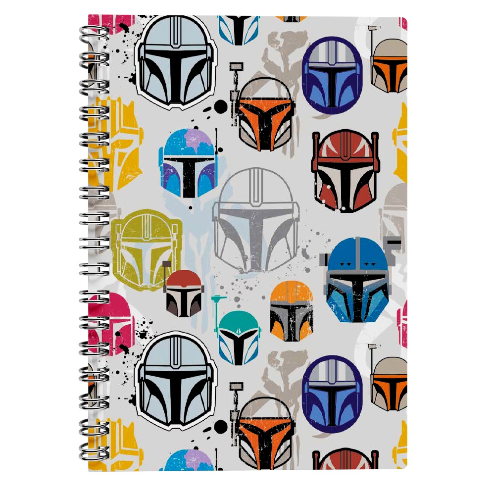 Caderno 10 Matérias Universitário Espiral Capa Dura 160Fls The Mandalorian