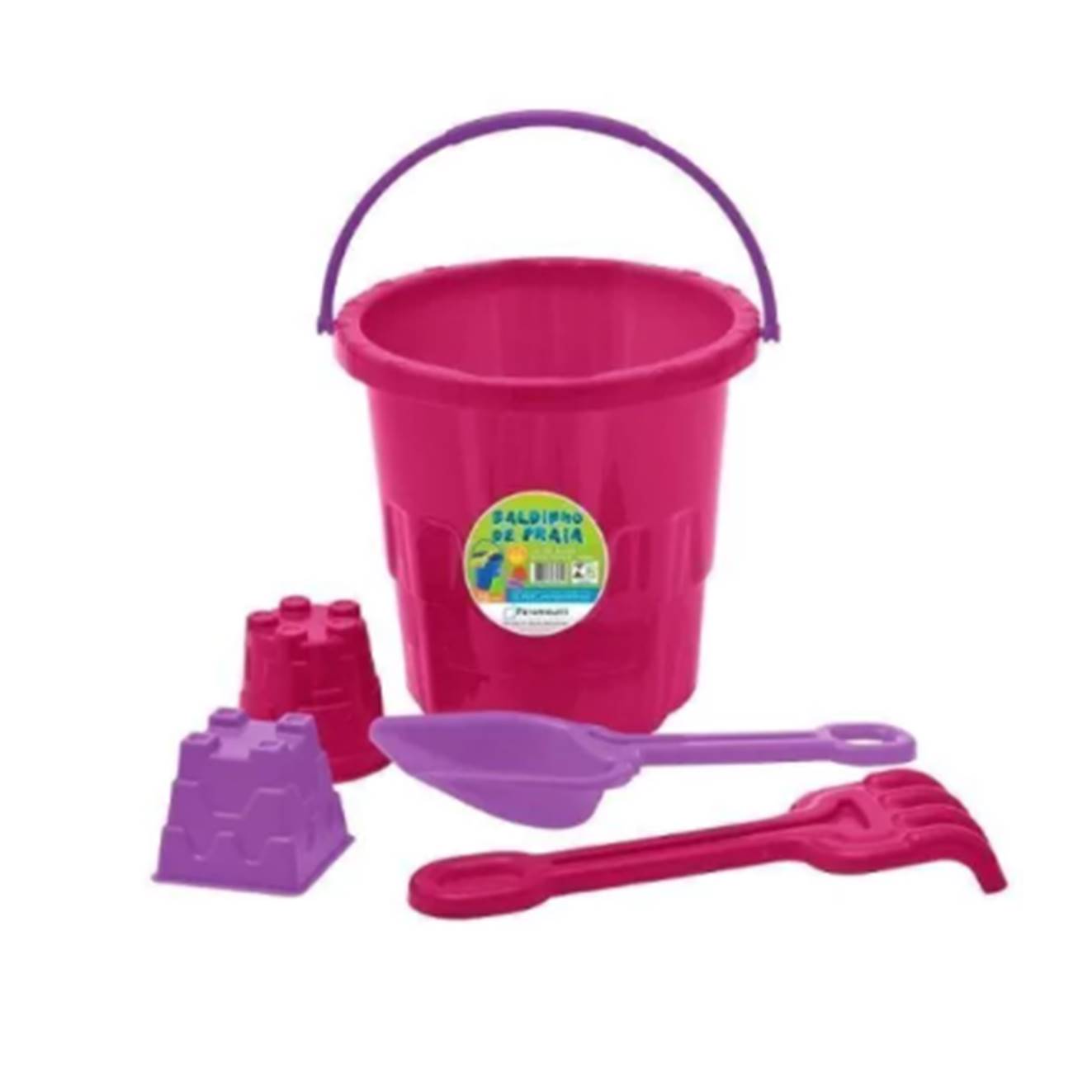 BRINQUEDO DE PRAIA BALDE C/05 PCS FEM