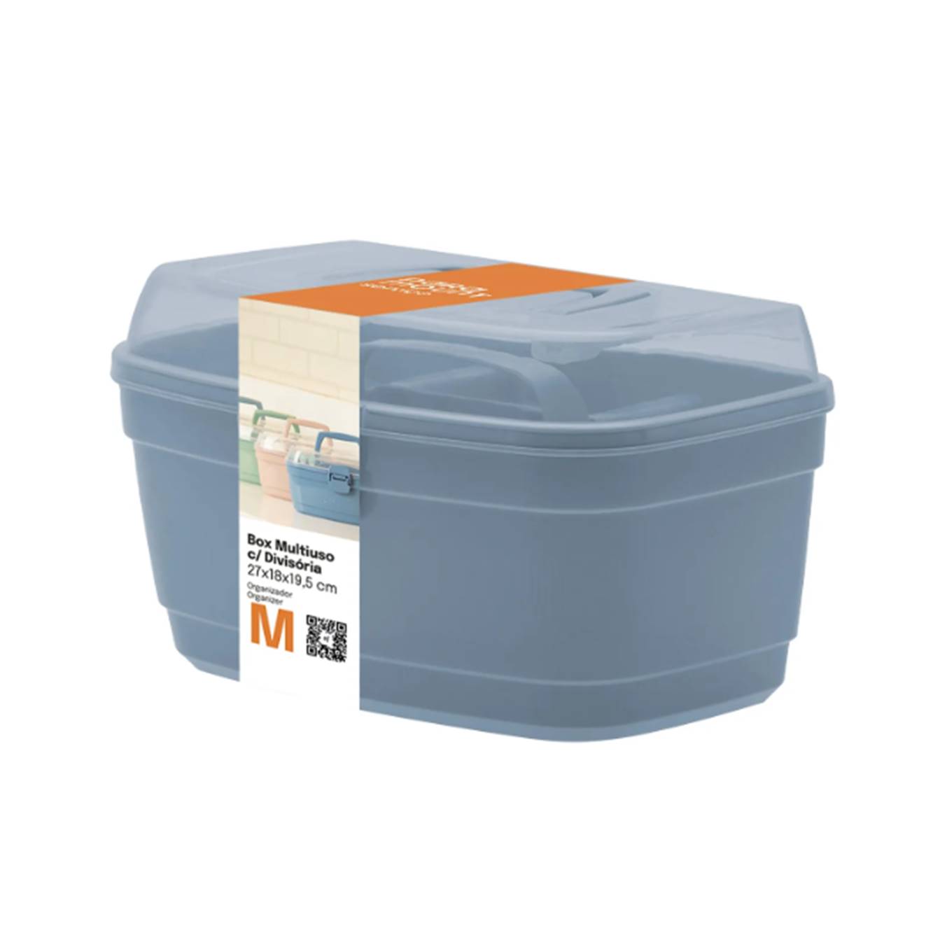 CAIXA BOX MULTIUSO C/DIV.MED GREY