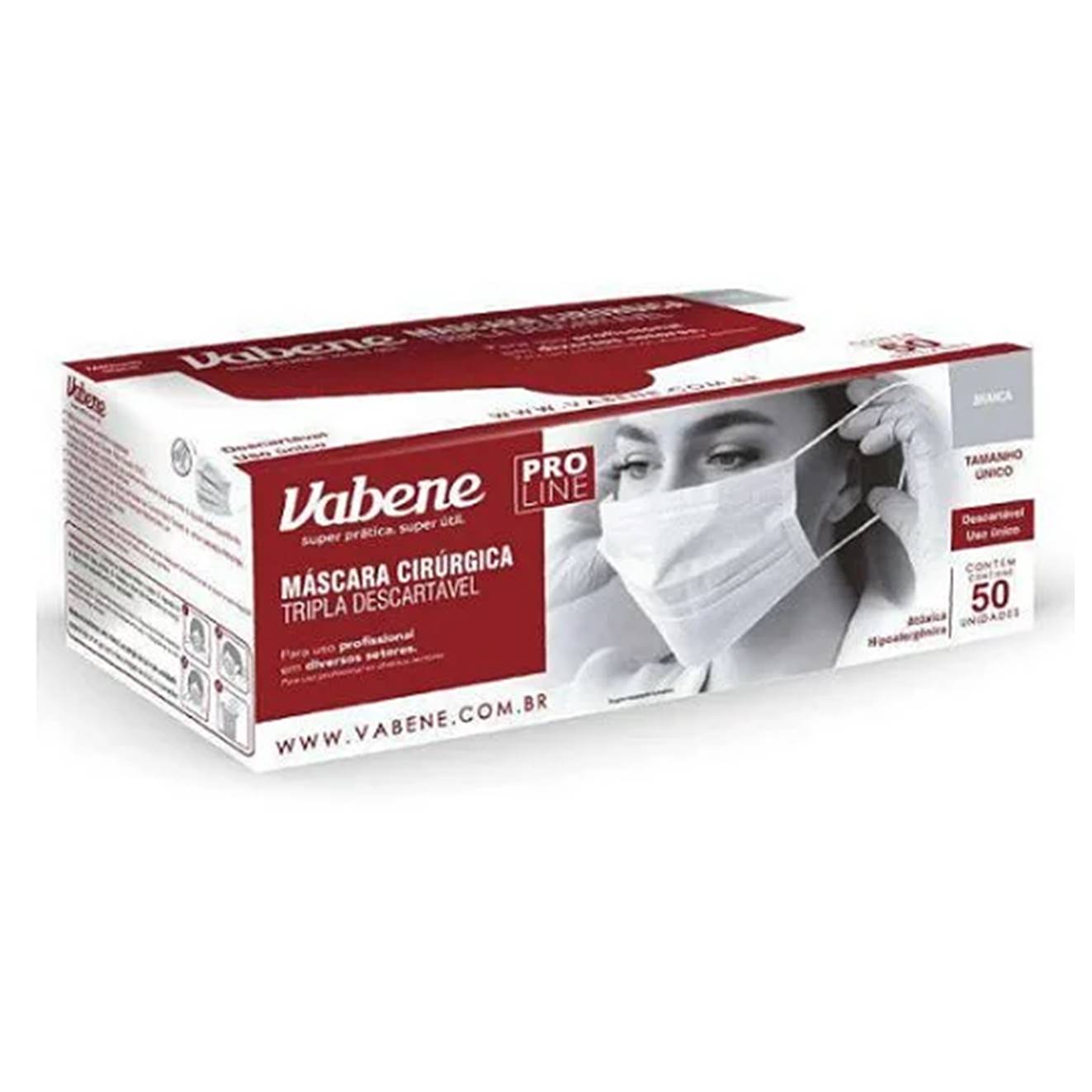 MASCARA DESC. TNT TRIPLA C/50UN BRANCA