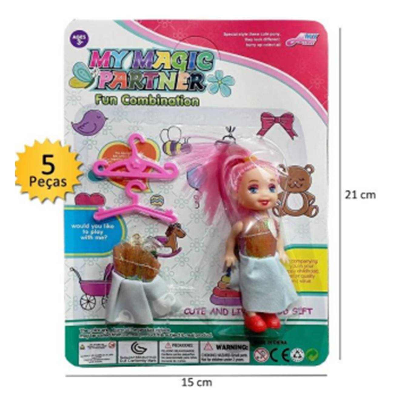 BRINQUEDO BONECA C/ACESSORIOS 04 PCS 