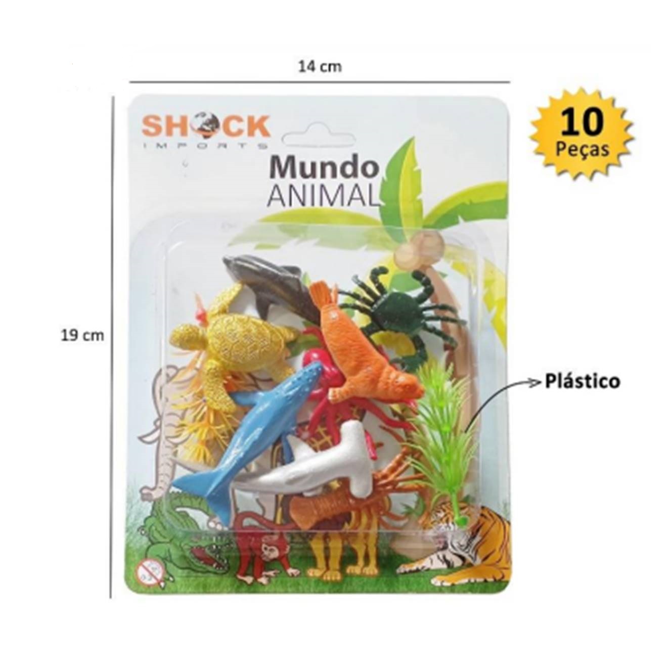 BRINQUEDO KIT MUNDO ANIMAL C/10 PCS 