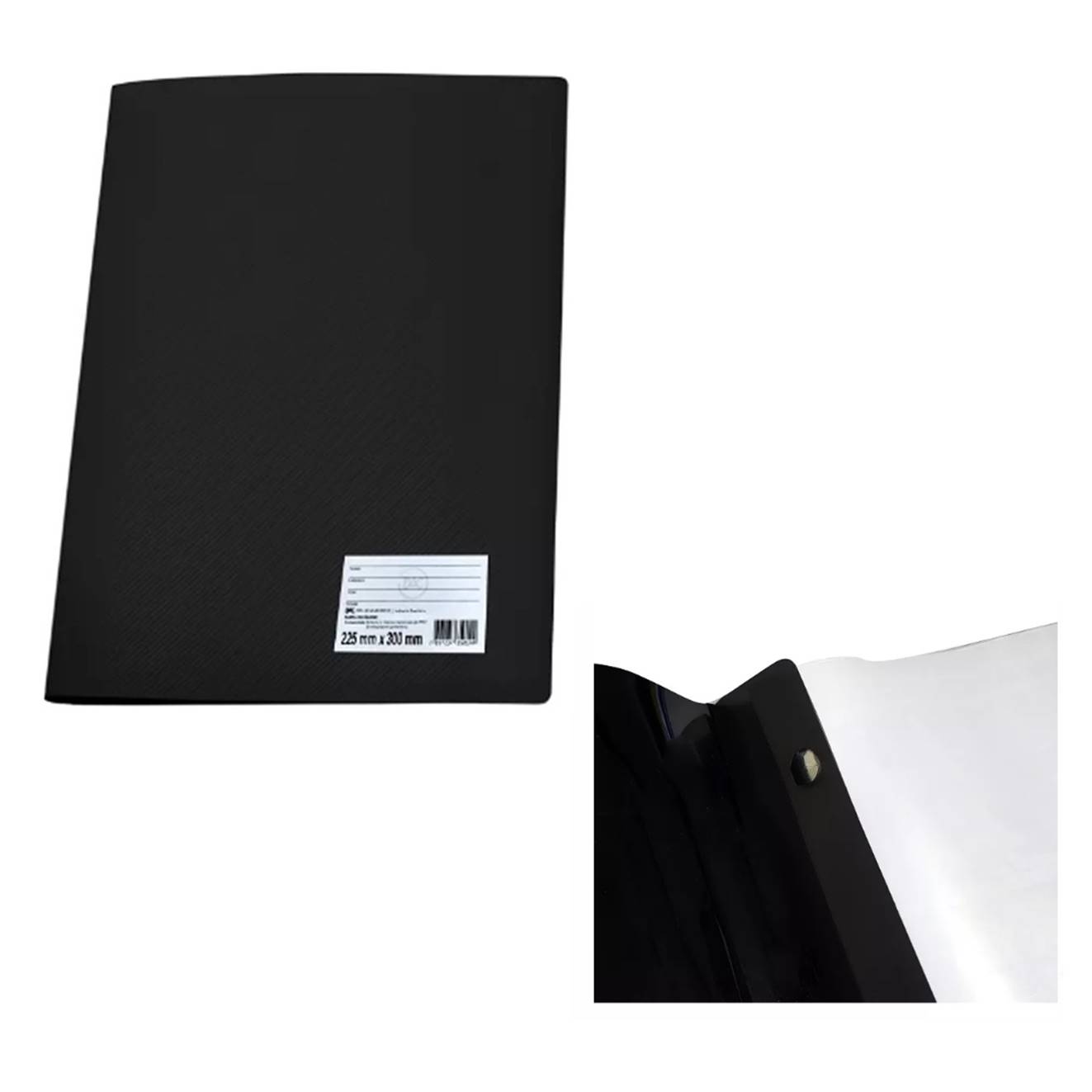 Pasta Catálogo Dac A-4 PP C/50 Sacos Finos Preta