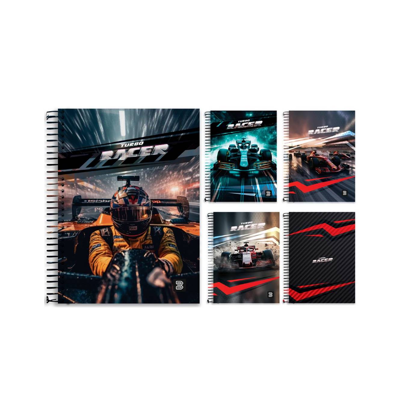 CADERNETA 1/8 ESP. 80FLS TURBO RACER M.P