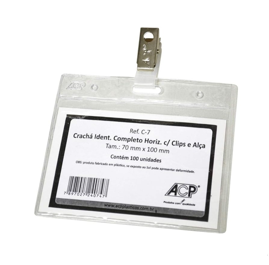 CRACHA HORIZONTAL 07X10 PREND MET.C/50UN