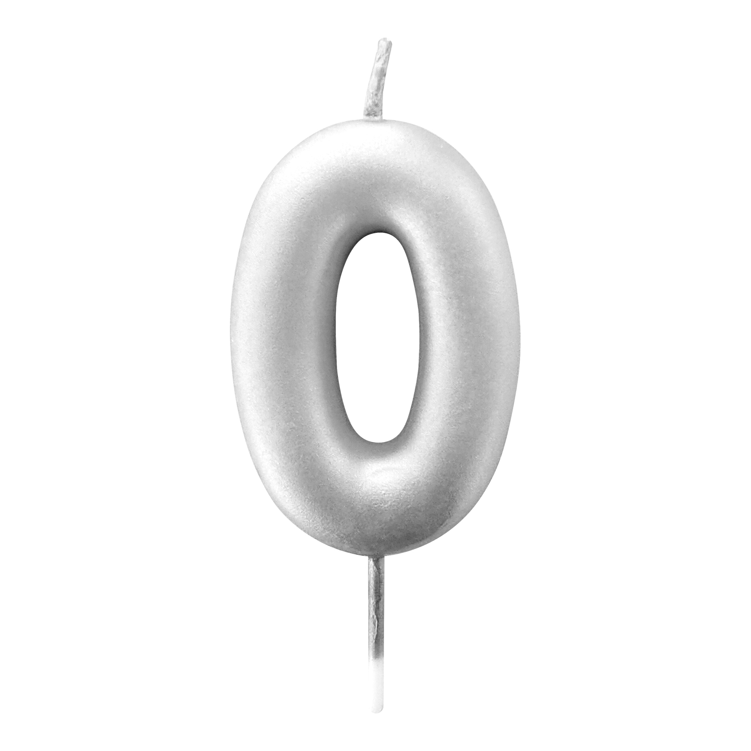 VELA ANIV.METALIZADA 6CM PRATA N.0