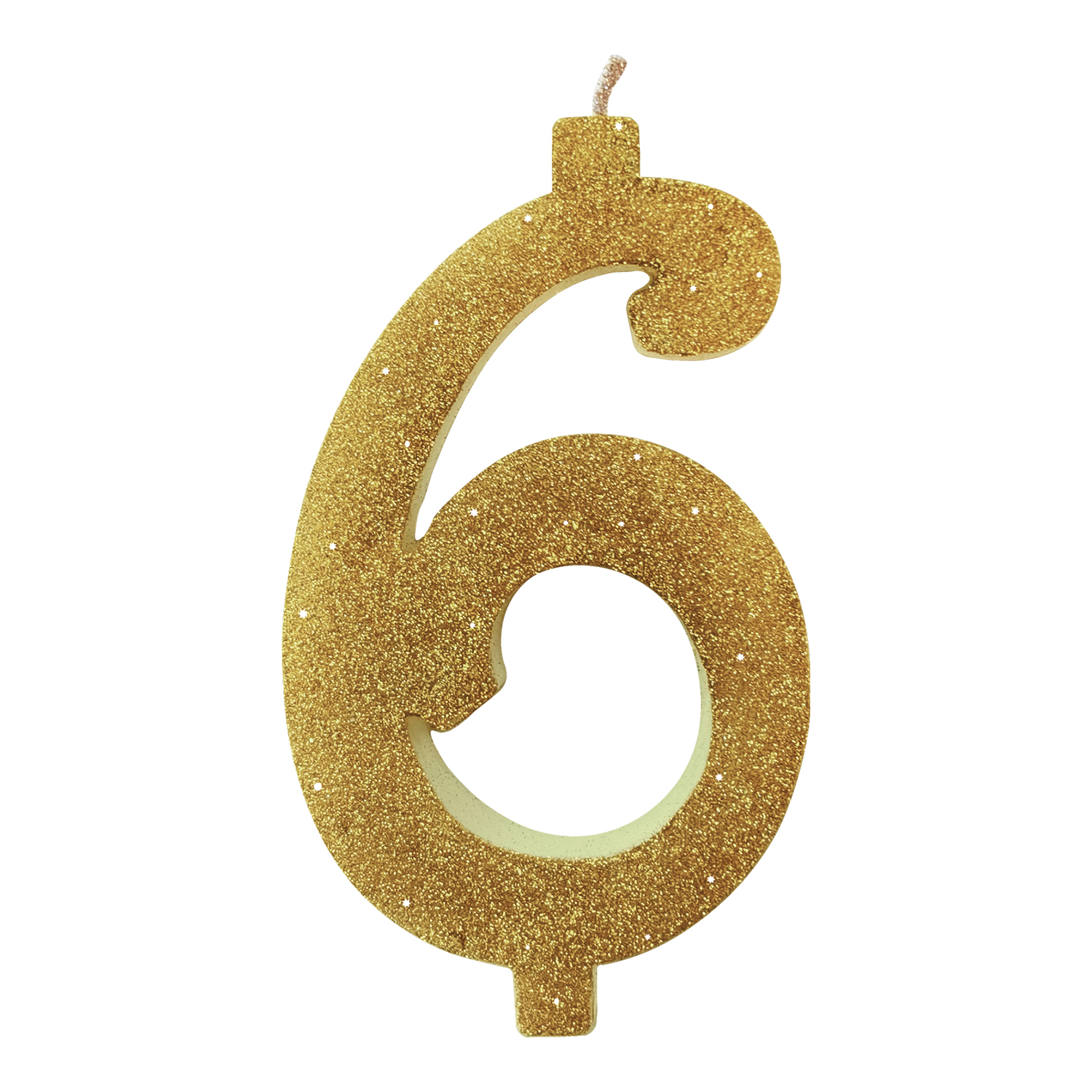 VELA ANIV.GLITTER 11CM OURO N.6