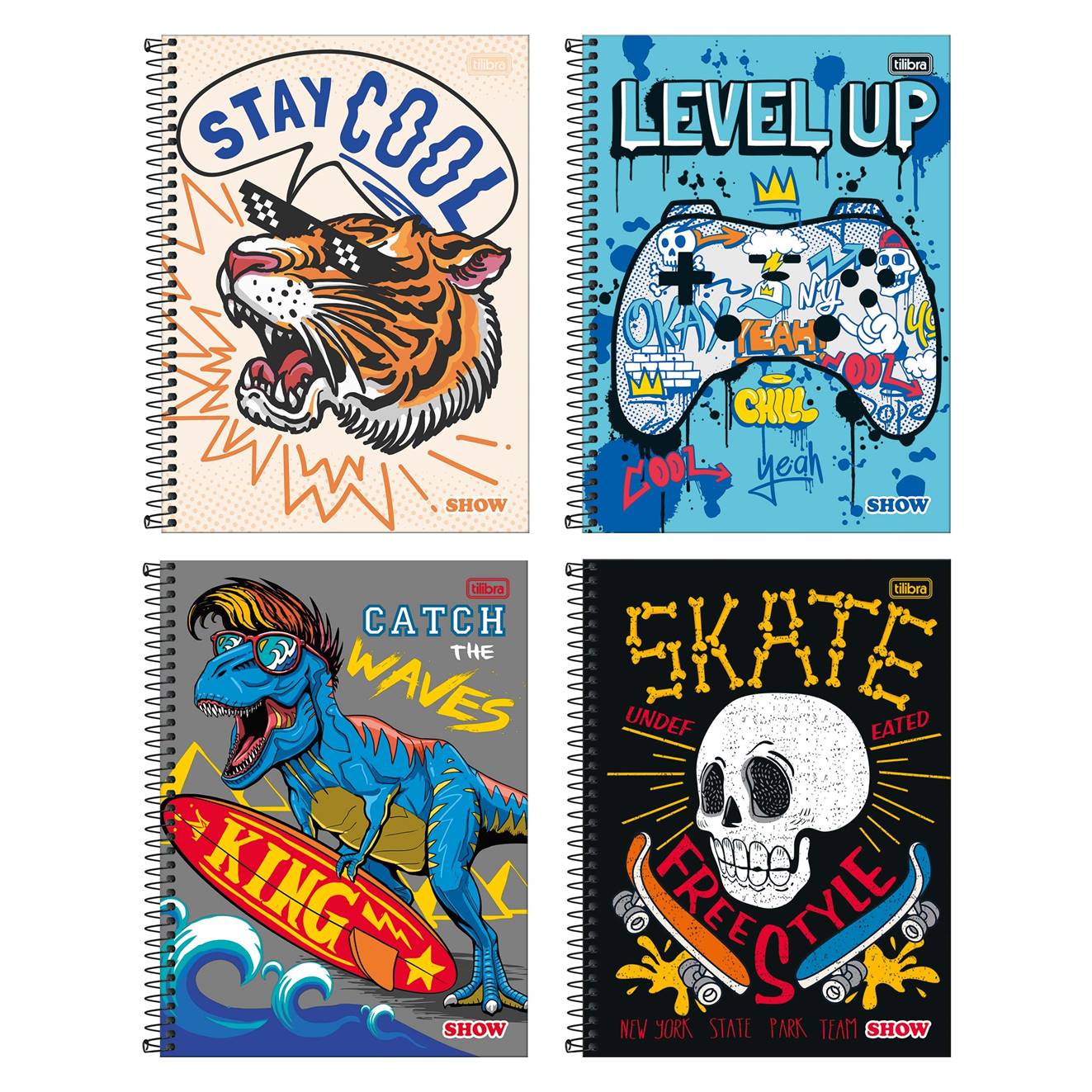 Caderno 01 Matéria Espiral Capa Dura Universitário 80Fls Show Masculino