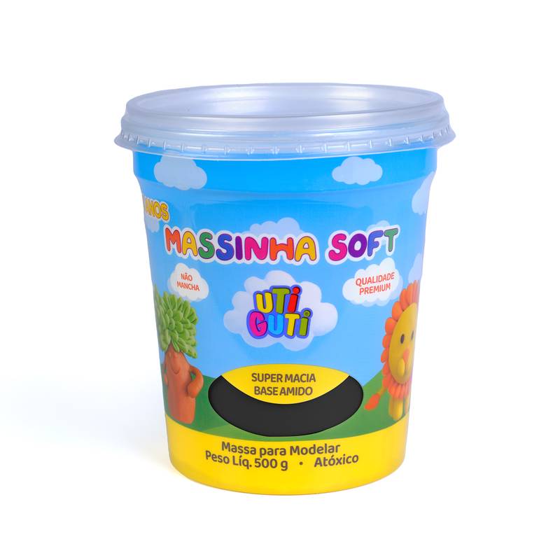 MASSA MODELAR 500G SOFT PRETO