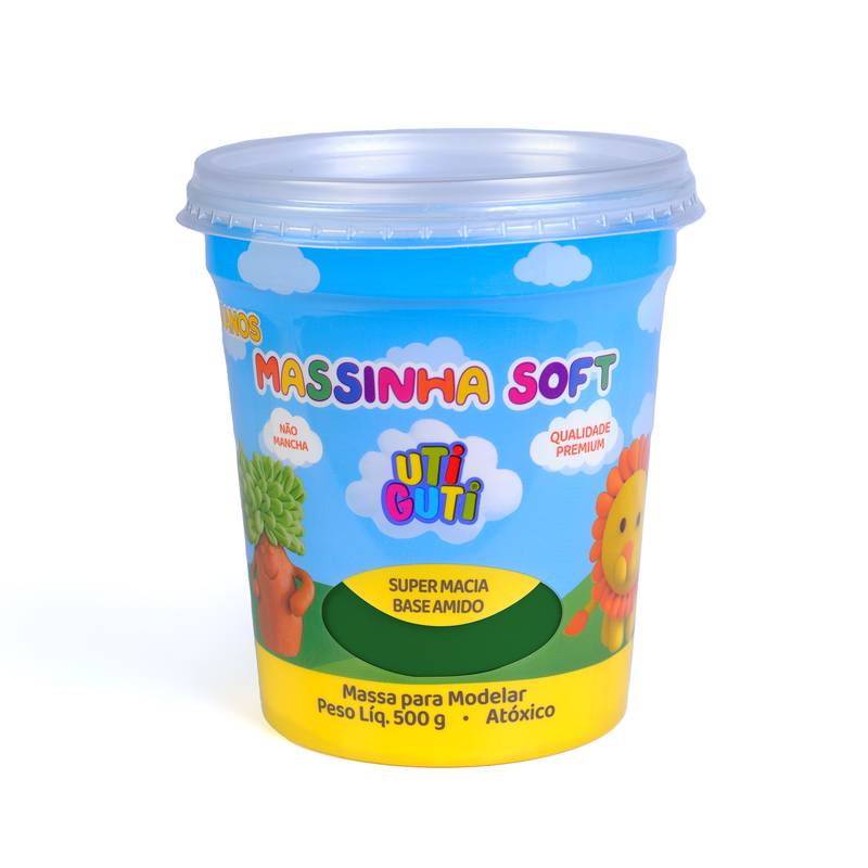 Massa de Modelar Utiguti 500grs Soft Cor Verde Escuro