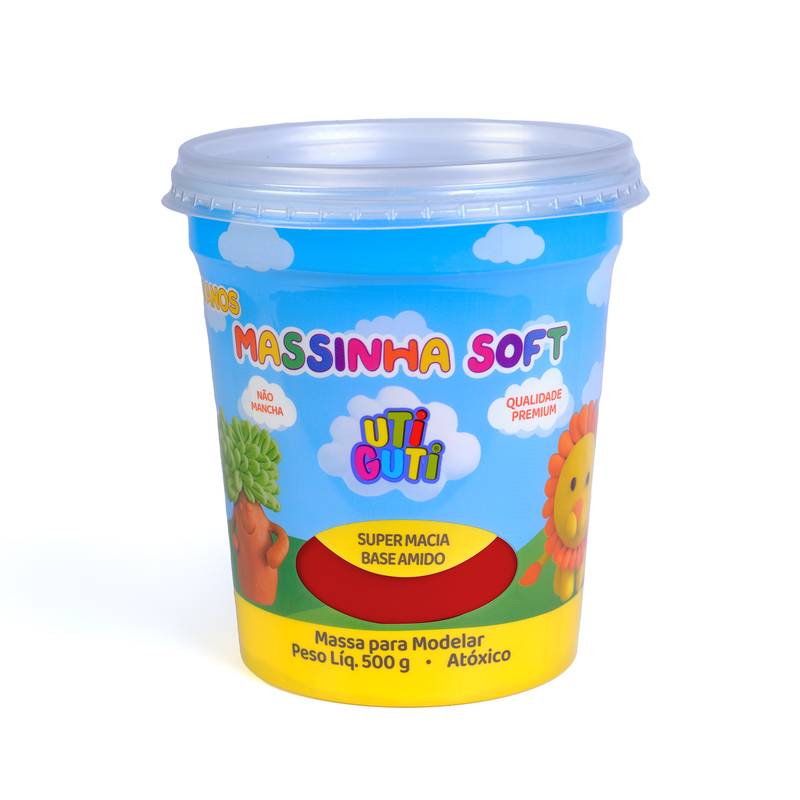 MASSA MODELAR 500G SOFT VERMELHO