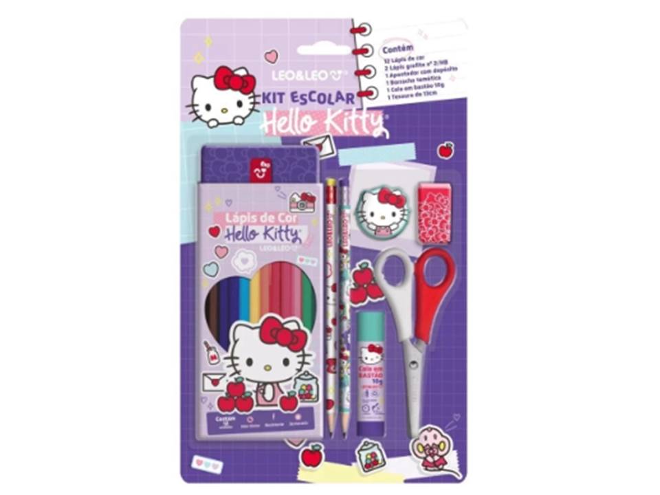 KIT ESCOLAR LEO&LEO HELLO KITTY C/07 PCS