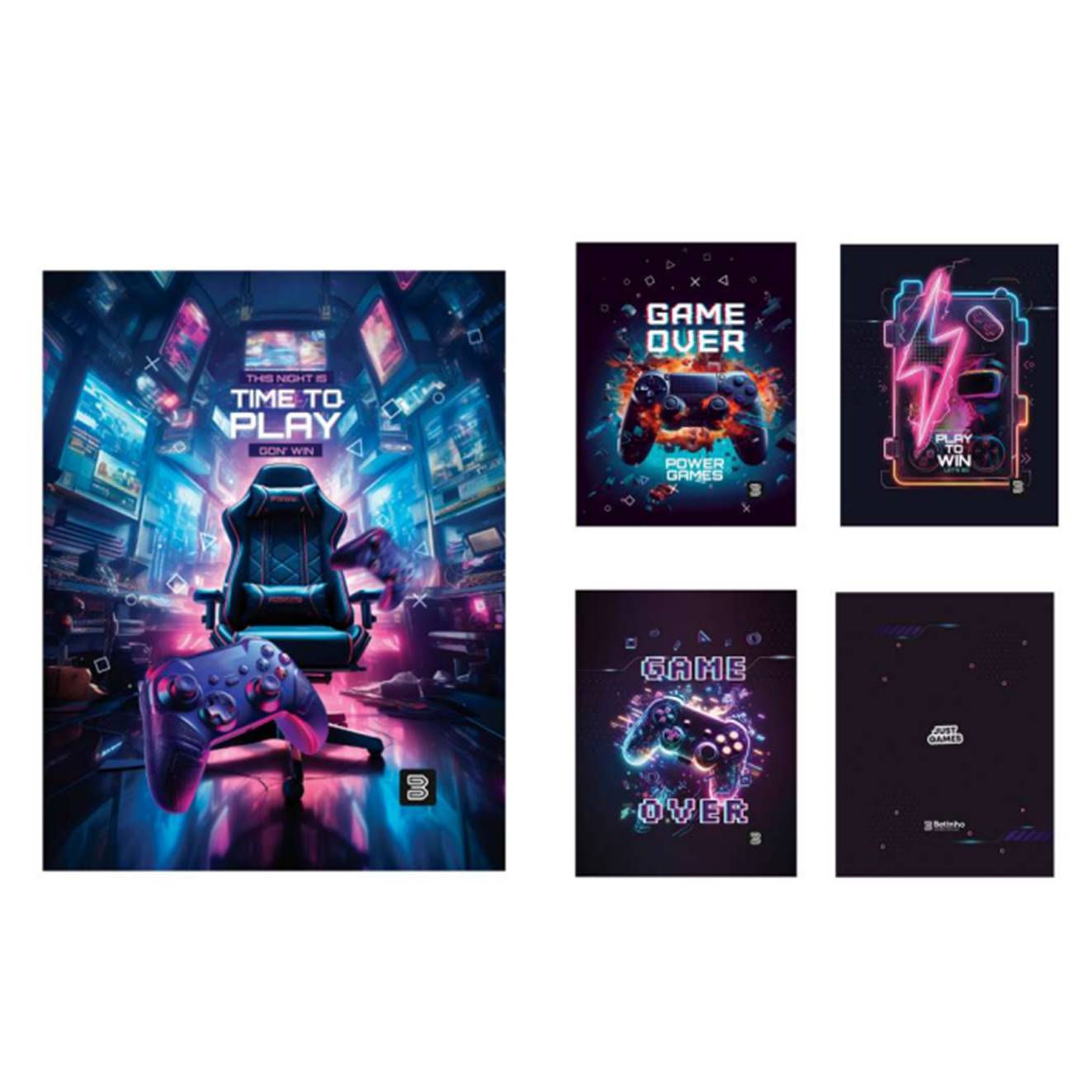 Caderno Brochurão Capa Dura 80Fls Just Game M.P