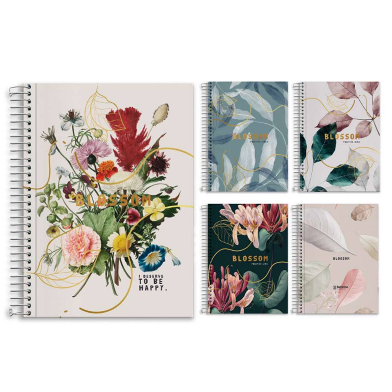 Caderno 20 Matérias Universitário Espiral Capa Dura 320Fls Blossom M.P