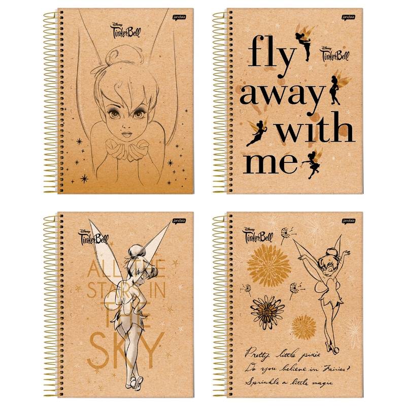 CAD.10 X 1 LIC. 160FLS TINKER BELL KRAFT