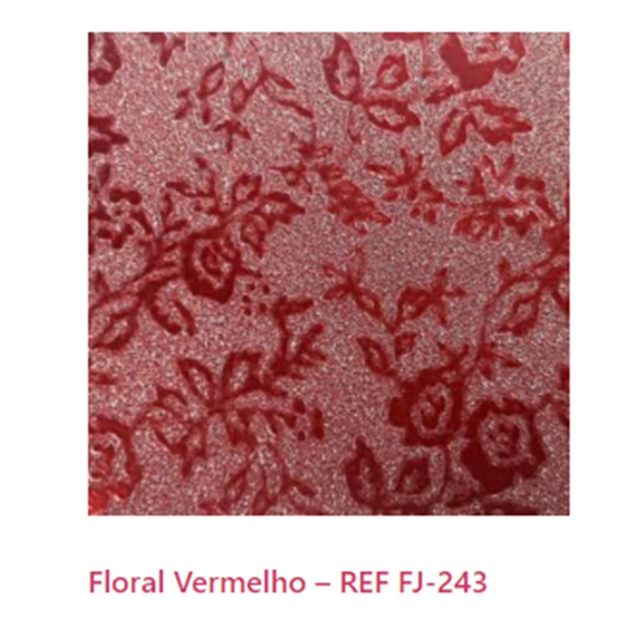 PLASTICO ADESIVO 45X05 GLIT.FLORAL VERM