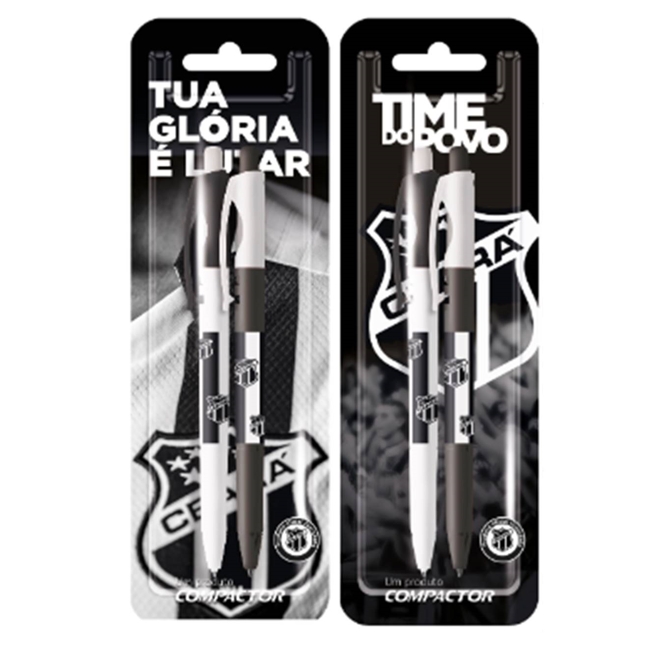 Caneta Blister Retráti Licenciada Fina 0.8mm 07 Vip Ceará Com 02un Azul