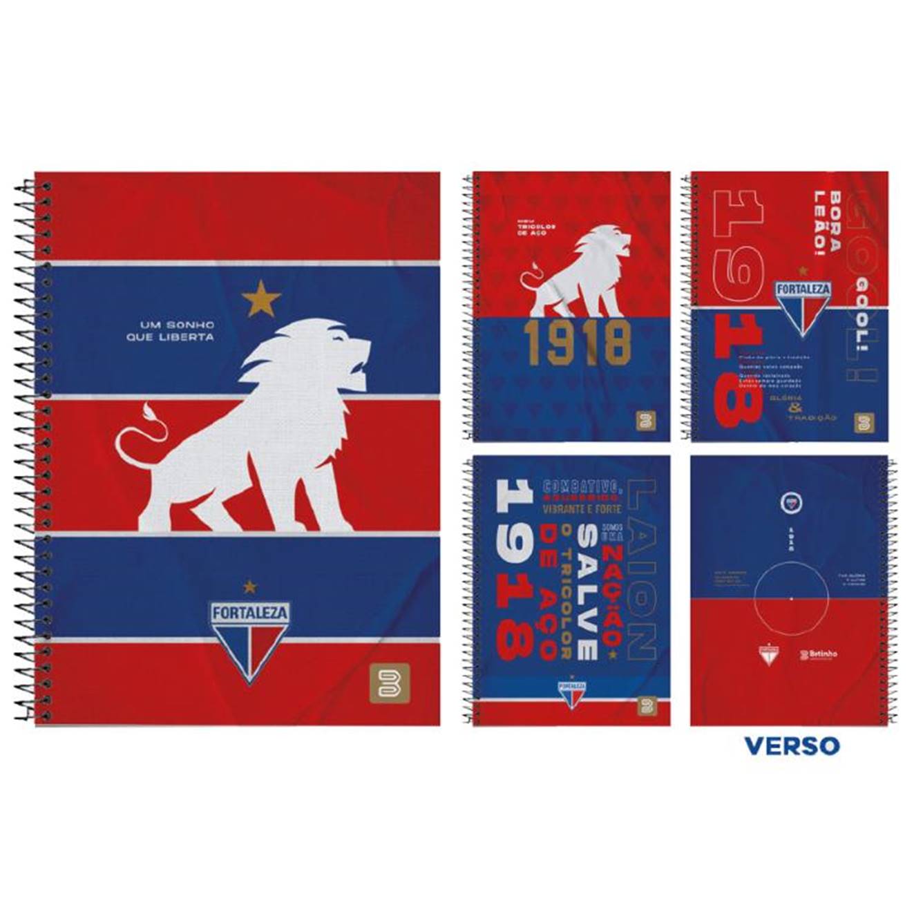 Caderno 10 Matérias Universitário Espiral Capa Dura 160Fls Time Fortaleza M.P