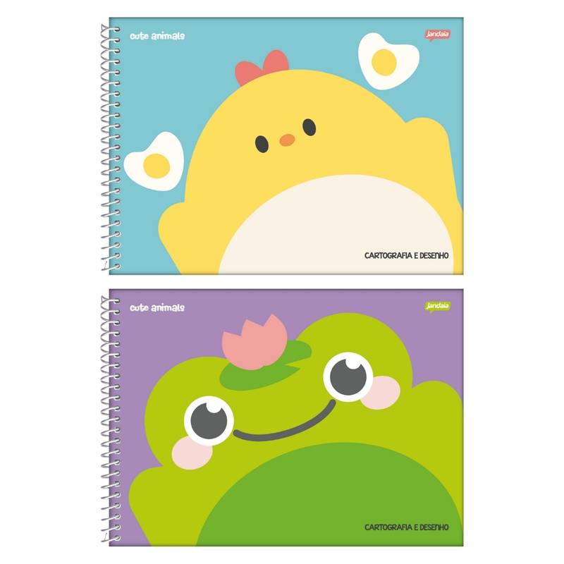 CAD.DESENHO C.DURA 80FLS CUTE ANIMALS