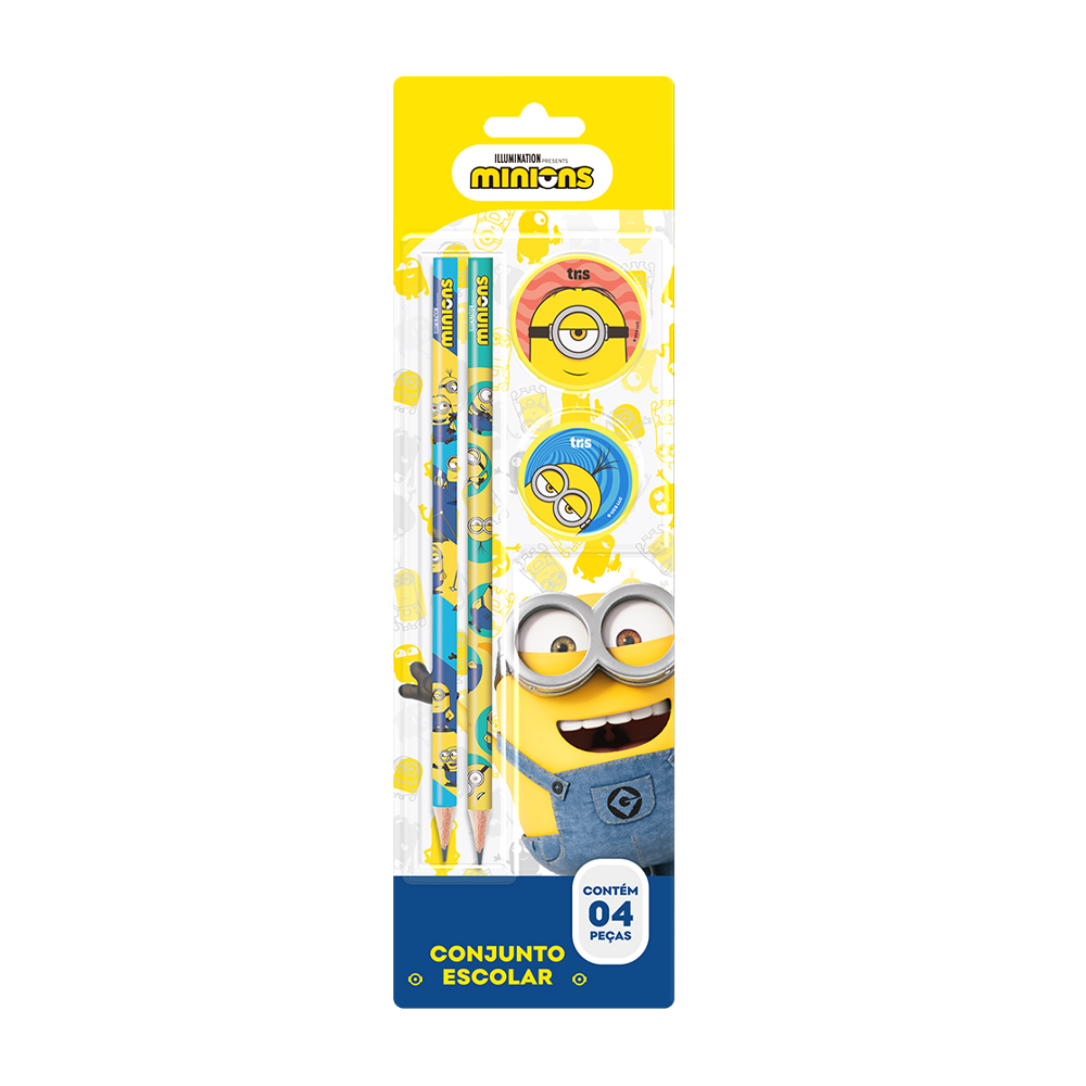 LAPIS BLISTER LIC. MINIONS C/02+ BOR+APO