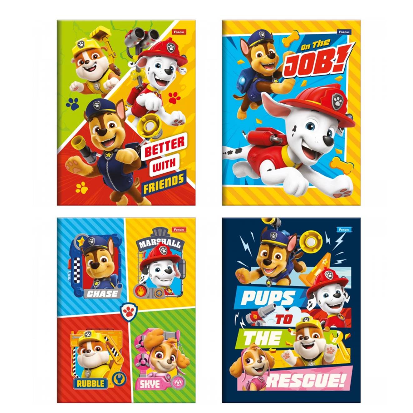 Caderno Brochurão Unversitário Licenciado Capa Dura 80Fls Patrulha Canina