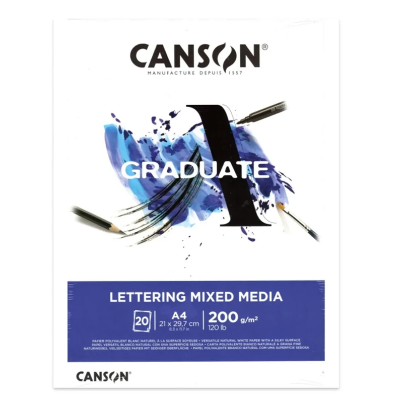 PAPEL CANSON LETTERIN.MIX 200G A4 C/20F