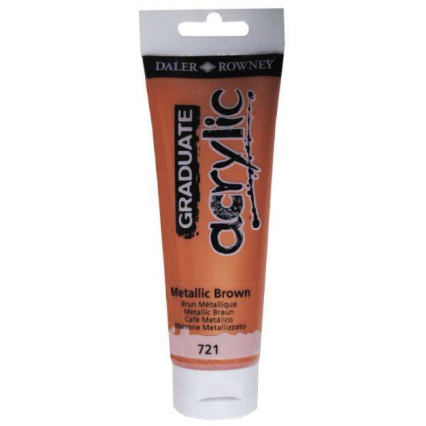 TINTA ACRILICA GRAD.120ML MARROM METALIC