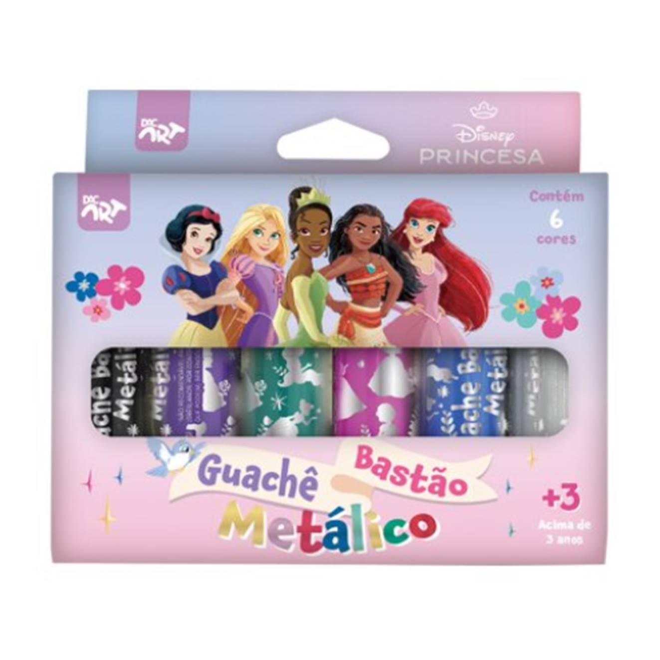 TINTA GUACHE BAST.10G 06 CORES PRINC MET
