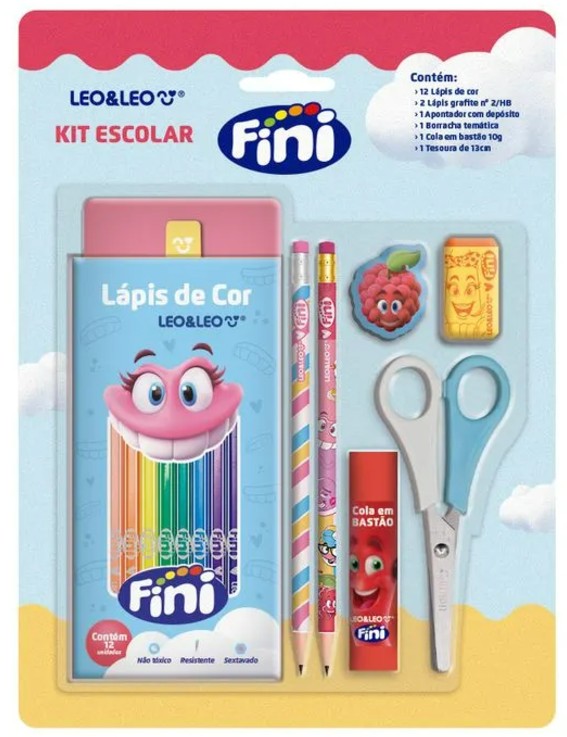 KIT ESCOLAR LEO&LEO FINI C/07 PCS
