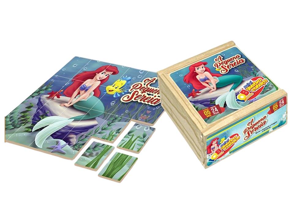 QUEBRA-CABECA A PEQ.SEREIA MAD.24 PCS