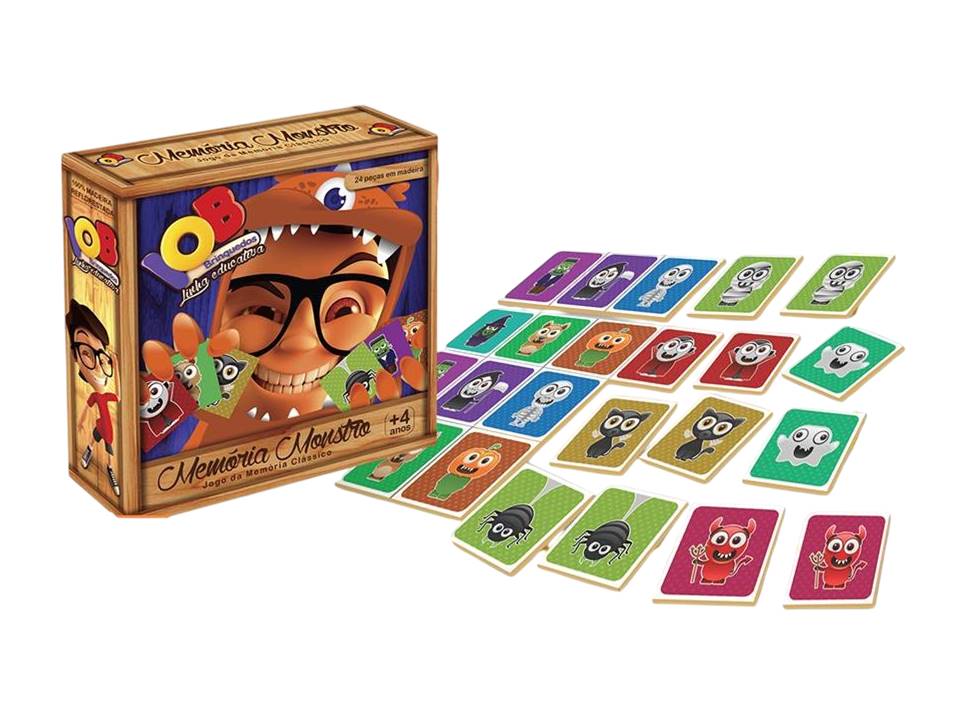 JOGO DA MEMORIA MOSTROS MAD.24 PCS