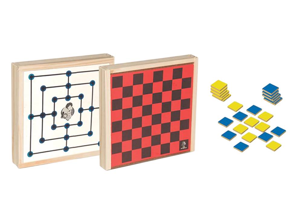 JOGO TABULEIRO DAMA,TRILHA 270X270X40MM