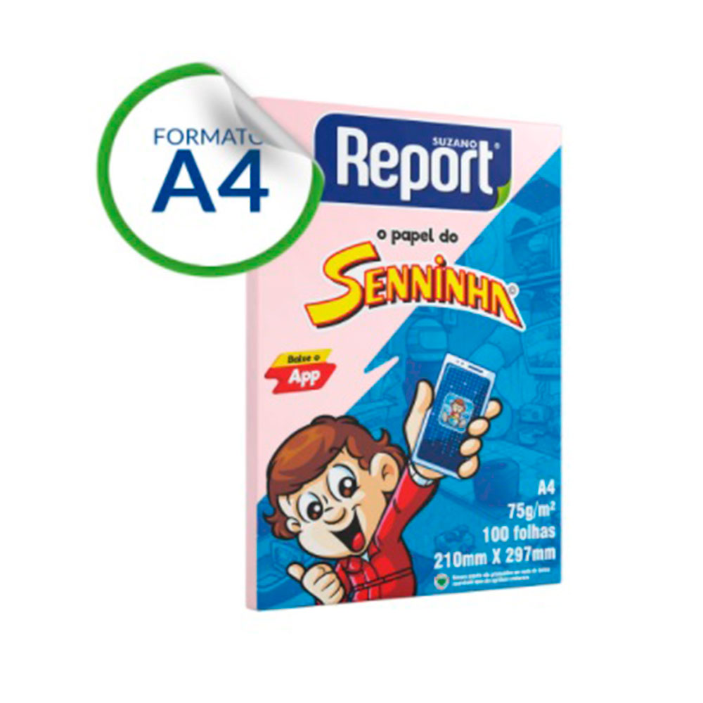PAPEL ESCOLAR SENNINHA C/100 FLS ROSA